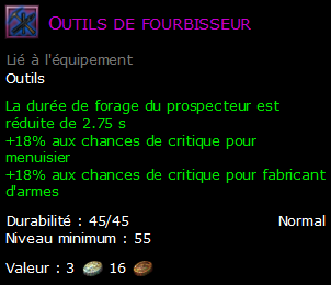 Outils de fourbisseur