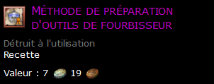 Méthode de préparation d'outils de fourbisseur