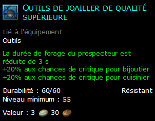 Outils de joailler de qualité supérieure