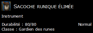 Sacoche runique élimée