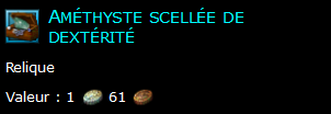 Améthyste scellée de dextérité