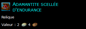 Adamantite scellée d'endurance