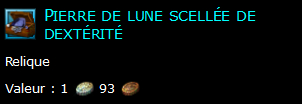 Pierre de lune scellée de dextérité