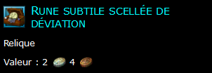 Rune subtile scellée de déviation