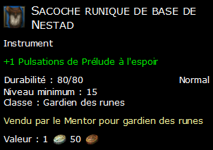 Sacoche runique de base de Nestad