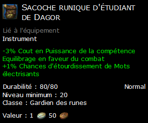 Sacoche runique d'étudiant de Dagor