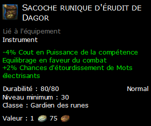 Sacoche runique d'érudit de Dagor