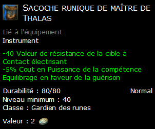 Sacoche runique de maître de Thalas