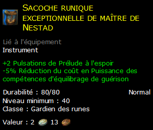 Sacoche runique exceptionnelle de maître de Nestad