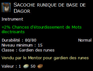 Sacoche runique de base de Dagor