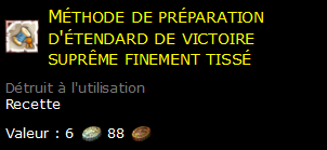 Méthode de préparation d'étendard de victoire suprême finement tissé