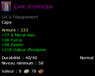 Cape d'officier