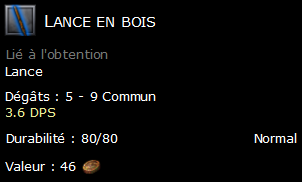 Lance en bois