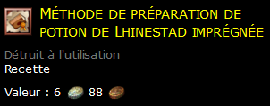 Méthode de préparation de potion de Lhinestad imprégnée