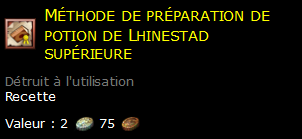 Méthode de préparation de potion de Lhinestad supérieure