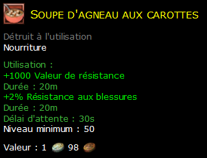 Soupe d'agneau aux carottes