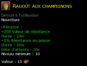 Ragoût aux champignons