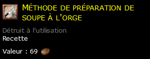 Méthode de préparation de soupe à l'orge