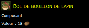 Bol de bouillon de lapin