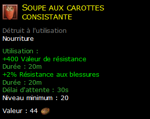 Soupe aux carottes consistante