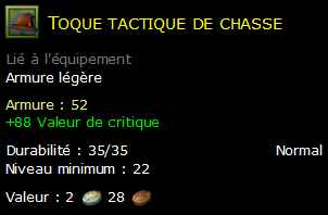 Toque tactique de chasse