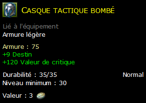 Casque tactique bombé