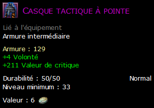 Casque tactique à pointe