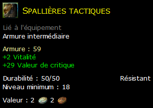 Spallières tactiques