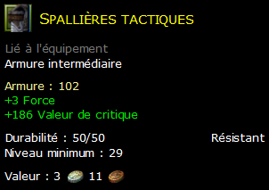 Spallières tactiques