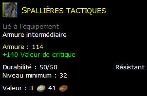 Spallières tactiques