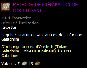 Méthode de préparation de cor élégant