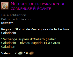 Méthode de préparation de cornemuse élégante