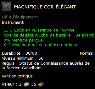 Magnifique cor élégant