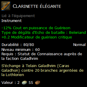 Clarinette élégante