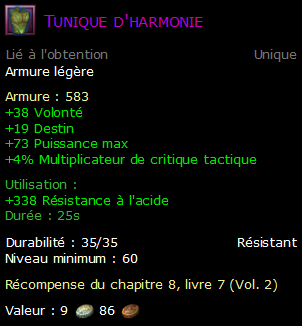 Tunique d'harmonie