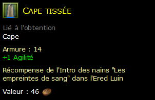 Cape tissée