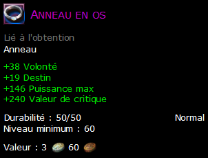 Anneau en os