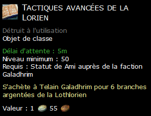 Tactiques avancées de la Lorien