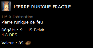 Pierre runique fragile