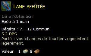 Lame affûtée