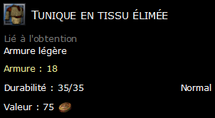 Tunique en tissu élimée