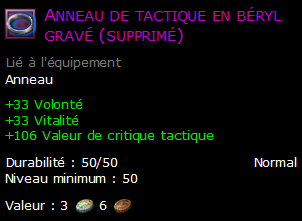 Anneau de tactique en béryl gravé (supprimé)