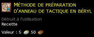 Méthode de préparation d'anneau de tactique en béryl