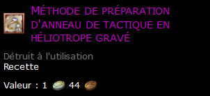 Méthode de préparation d'anneau de tactique en héliotrope gravé