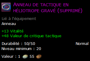 Anneau de tactique en héliotrope gravé (supprimé)