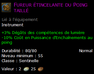 Fureur étincelante du Poing taillé