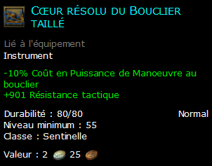 Cœur résolu du Bouclier taillé