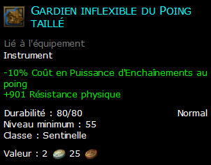 Gardien inflexible du Poing taillé