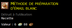 Méthode de préparation d'émail blanc