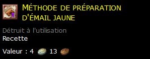 Méthode de préparation d'émail jaune